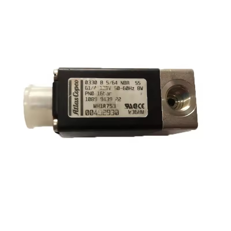 Piezas de repuesto Válvula solenoide de compresor de aire sin aceite para Atlas Copco 1089943922