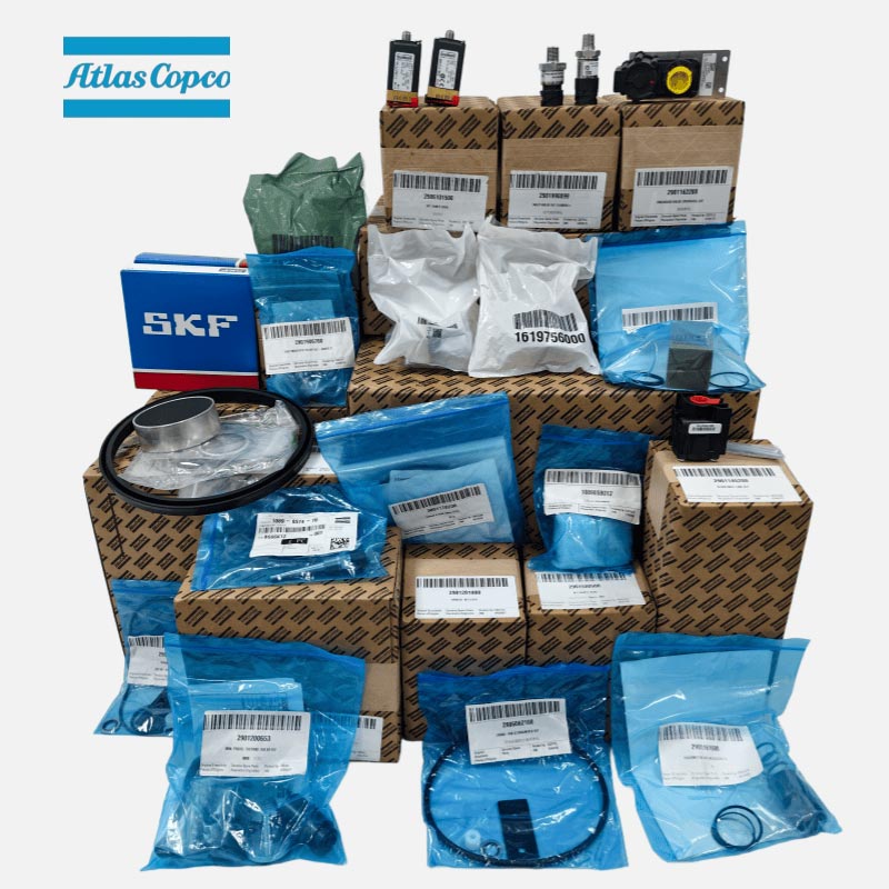 Repuestos para compresores de aire Atlas Copco Filtro de aceite original Filtro de aire Sensor de presión Válvula solenoide Kit de servicio de válvula de filtro