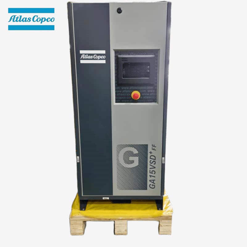 Atlas Copco GA15 VSD Plus FF 15kW 20HP Compresor de aire de tornillo con inyección de aceite de velocidad variable Secador integrado