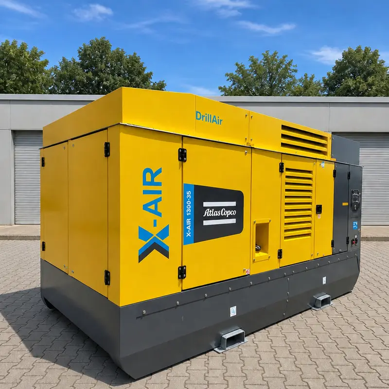Atlas Copco X-Air 1300 35 Compresor diésel móvil grande 412kW 35Bar Perforación original